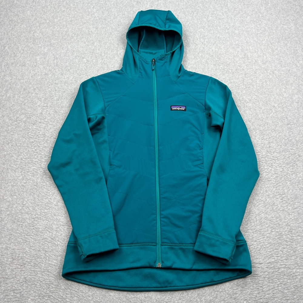 Patagonia‎ Crosstrek Hybrid Hoody Women XS Blue Polartec Full Zip Jacket 23805